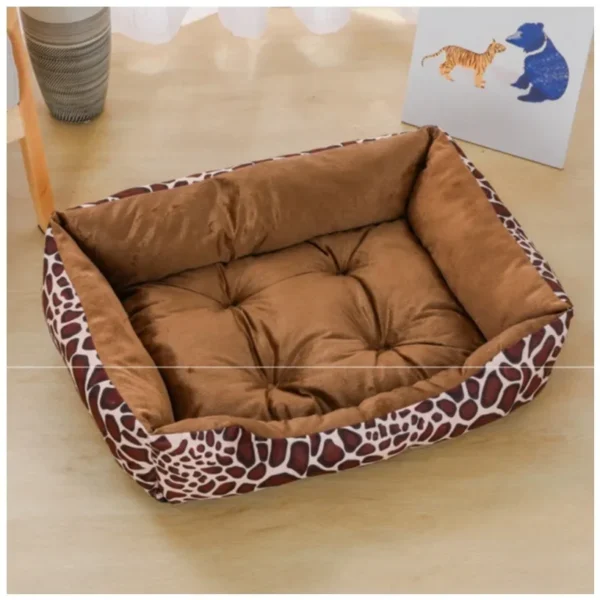 Bed for Dog Cat Pet Square Plush Kennel Medium Small Dog Sofa Bed Cushion Pet Calming Dog Bed House Pet Supplies Accessories - Image 3