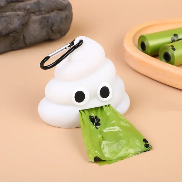 1PC Creative Pet Supplies Dog Potty Pickup Cartoon Poop-shaped Portable Garbage Shell Compact For Cats And Dogs - Image 4