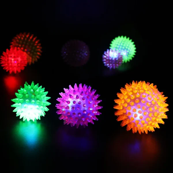 2025 Hot Sale New Dog Toys Colorful Luminous Dog Chew Playing Toy Elastic Ball Random Color Small Pet Supplies - Image 2