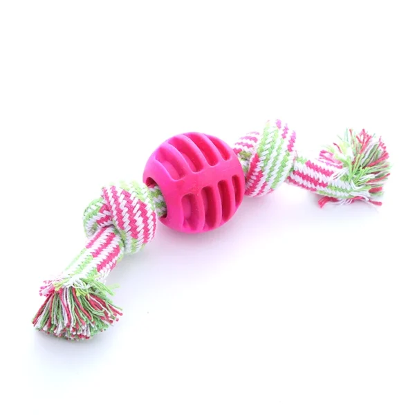 Pet dog toy Cotton rope double knot ball Bite resistant tooth cleaning toy ball pet supplies - Image 4