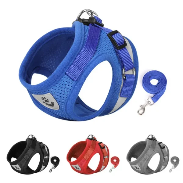 Cat Harness Lead Leash Set Adjustable Reflective Escape Proof Pet Mesh Vest Harness Puppy Dog Collar Small Dog Cat Pet Supplies - Image 3