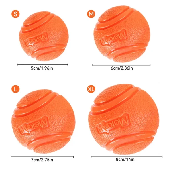 Dog Toy Rubber Ball Bite-resistant Ball Toy for Dogs Puppy Teddy Pitbull Red Color Solid Ball S-XL Pet Supplies - Image 6