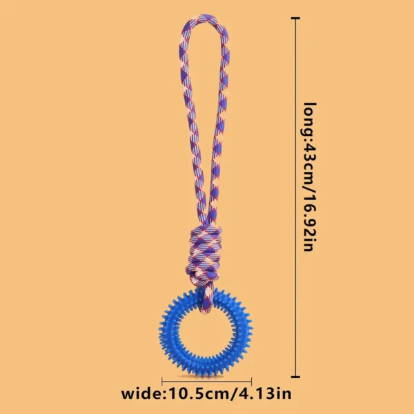 Supet Interactive Training Pet Toy Ring Spiked Ring Dog Teeth Cleaning Pet Supplies - Image 3