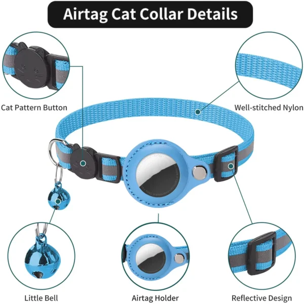 Airtag Case Collar for Cat with Protective Case for Anti Lost Locator Tracker Dog Accessories Reflective Pet Collar Pet Supplies - Image 3