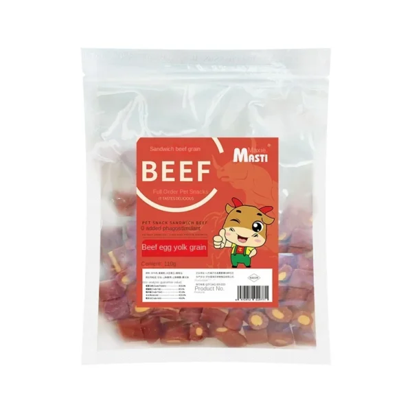 500g Pet Snacks Beef Egg Yolk Grain Dog Snacks Meaty Chewy Nutritious and Delicious Food Training Interactive Reward Pet Snacks - Image 6