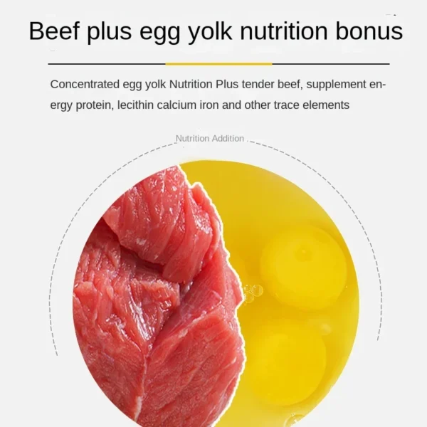 500g Pet Snacks Beef Egg Yolk Grain Dog Snacks Meaty Chewy Nutritious and Delicious Food Training Interactive Reward Pet Snacks - Image 4