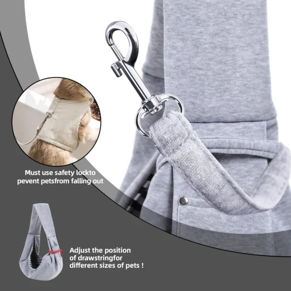Cotton Comfortable Dog Bag Pet Out Crossbody Shoulder Bag Outdoor Travel Portable Cat Puppy Sling Bag Pet Carrying Supplies - Image 2